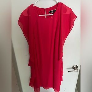 Beautiful pink cocktail length dress in hot pink